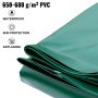VEVOR Cubierta de Seguridad para Piscina, Tamaño de 3,5 x 6 m Cobertor de Piscina Rectangular, Tamaño de Piscina de 3,2 x 5,7 m Lona de Piscina de PVC Verde, Fácil de Instalar y Prevenir Escombros