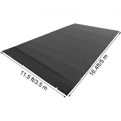 VEVOR Cubierta de Seguridad para Piscinas 3,5 x 5 m, Material de PVC Negro