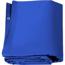 VEVOR Cubierta de Seguridad para Piscina, Tamaño de 4 x 7 m Cobertor de Piscina Rectangular, Tamaño de Piscina de 3,7 x 6,7 m Lona de Piscina de PVC Azul, Fácil de Instalar y Prevenir Escombros