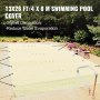 VEVOR Cubierta de Seguridad para Piscina, Tamaño de 4 x 8 m Cobertor de Piscina Rectangular Tamaño de Piscina de 3,7 x 7,7 m Lona de Piscina de PVC Color Beige, Fácil de Instalar y Prevenir Escombros