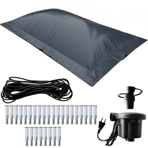 VEVOR Tamaño 6 x 3 m Cubierta de Seguridad de Piscina PVC Carbón Rectangular
