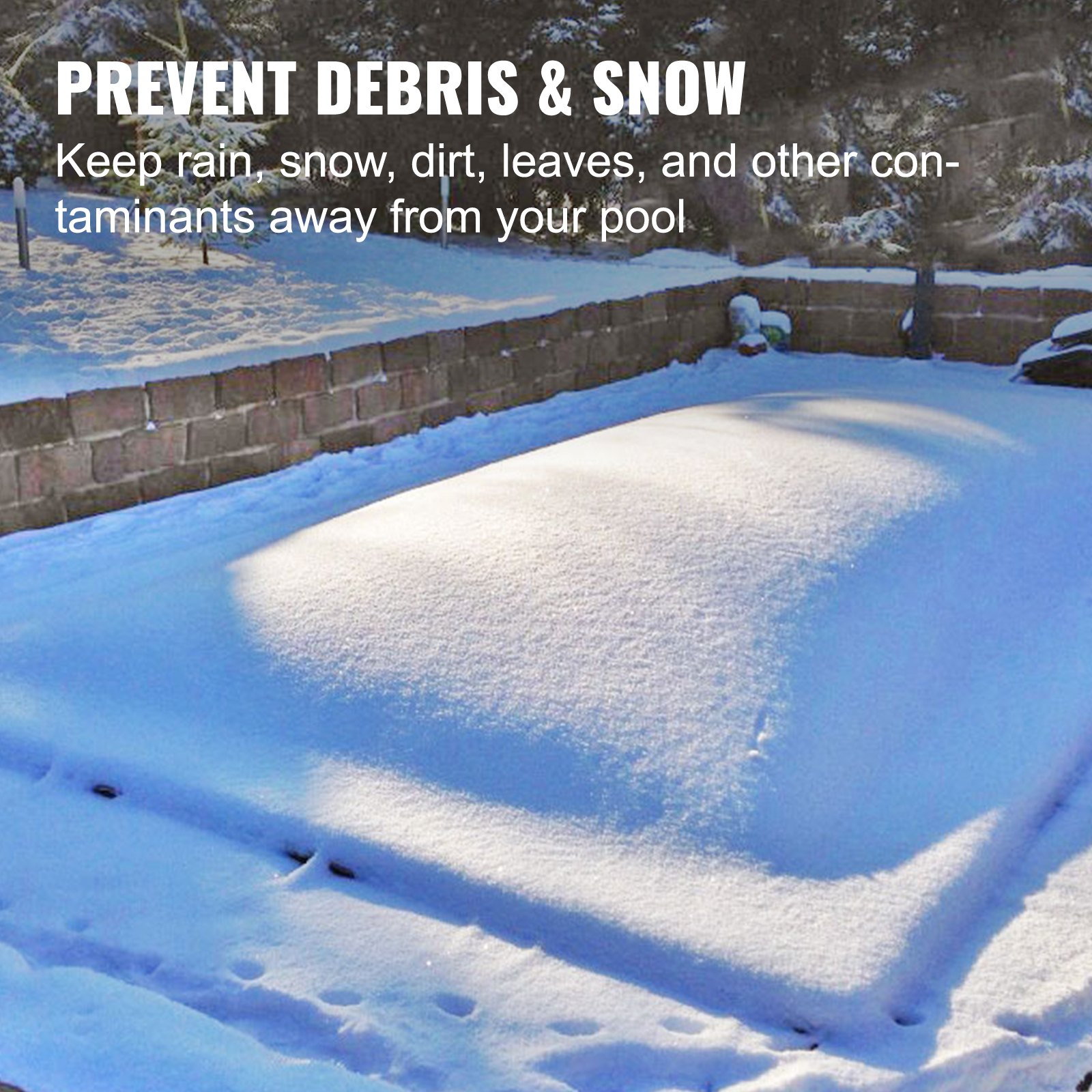 VEVOR Tamaño 6 x 3 m Cubierta de Seguridad de Piscina PVC Carbón Rectangular