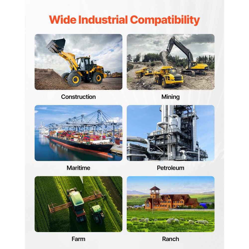 VEVOR Juego Compacto de Acoplamiento para Prueba de Presión Hidráulica Digital, 0–700 bar, con 1 Manómetro, 1 Acoplamiento de Prueba y 1 de Rápido, 1 Manguera para Excavadoras y 1 de Construcción