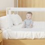 VEVOR Barandilla de Cama Infantil de 2 m de Longitud con Tubo de Hierro Reforzado, Tela Oxford, Altura Ajustable de 68 a 89 cm, para Colchones de 5 a 27 cm de Grosor, 2000 x 890 mm, Gris, 1 ud