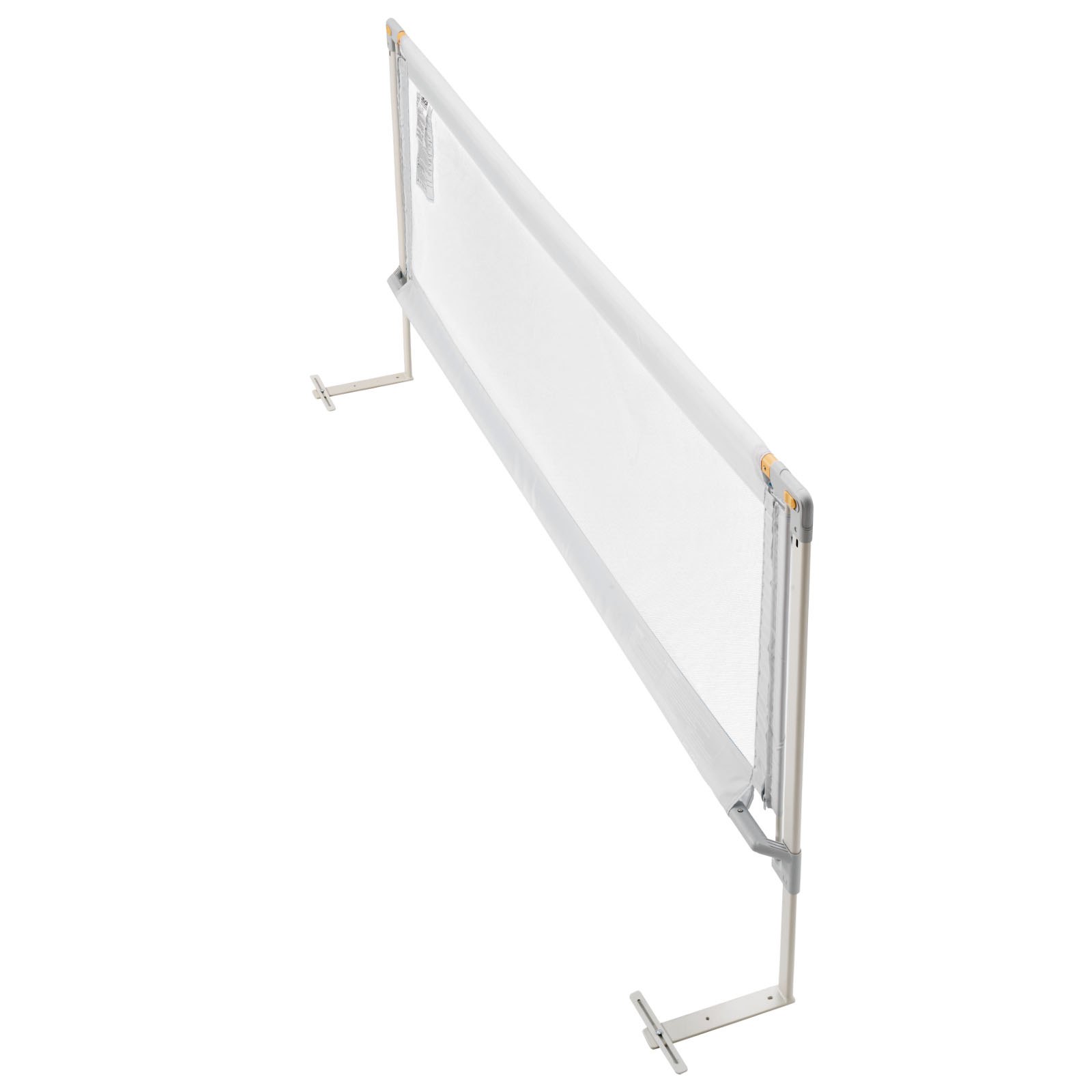 VEVOR Barandilla de Cama Infantil de 3 Lados, Tubo de Hierro Reforzado, Tela Oxford, Altura Ajustable de 68 a 89 cm, para Camas Tamaño Queen, Grosor de Colchón de 5 a 27 cm, 2000 x 620 mm, Gris