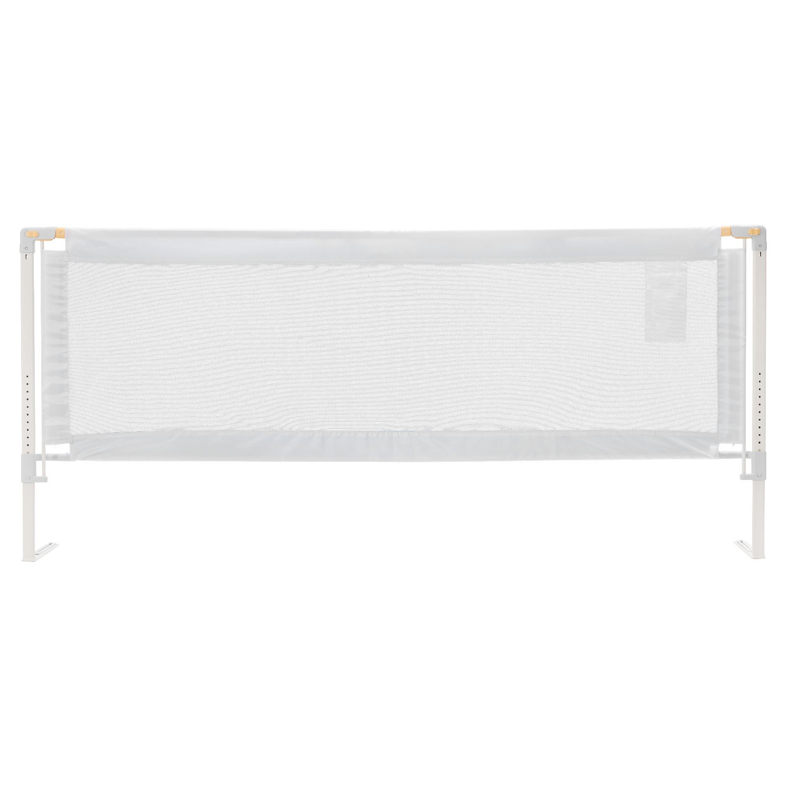 VEVOR Barandilla de Cama Infantil de 3 Lados, Tubo de Hierro Reforzado, Tela Oxford, Altura Ajustable de 68 a 89 cm, para Camas Tamaño Queen, Grosor de Colchón de 5 a 27 cm, 2000 x 620 mm, Gris