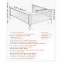 VEVOR 3 Piece Toddler Bed Rail, Kids Beds Guard Rail with Reinforced Iron Pipe and Oxford Cloth, Adjustable Height Bed Side Railing, Portable Guard Bumper Barrier for King Size, 3 Sides, Grey