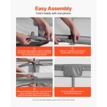 VEVOR Parque Infantil Grande para Niños Pequeños, Zona de Juegos con Valla para Interior y Exterior con 50 Pelotas de Océano, Puerta con Cremallera y Malla Transpirable, 2060 x 1545 x 650 mm