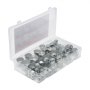 VEVOR 64-piece BSPP hydraulic fitting set, precision threaded hydraulic cap and plug set, galvanized steel, heavy-duty adapter set, dashboard sizes 04/06/08/10/12/16