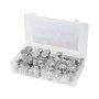 VEVOR 64-piece BSPP hydraulic fitting set, precision threaded hydraulic cap and plug set, galvanized steel, heavy-duty adapter set, dashboard sizes 04/06/08/10/12/16
