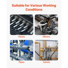 VEVOR Kit de Adaptadores Surtidos de Tapones Galvanizadas DIN 330 x 270 x 80 mm