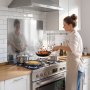 VEVOR Protector contra Salpicaduras 760 x 760 x 0,7 mm, Panel Antisalpicaduras de Acero Inoxidable, Panel Metálico de Pared para Campana Extractora, Orificios Pretaladrados, para Estufa, Cocina