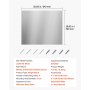 VEVOR Protector contra Salpicaduras 910 x 760 x 0,7 mm, Panel Antisalpicaduras de Acero Inoxidable, Panel Metálico de Pared para Campana Extractora, Orificios Pretaladrados, para Estufa, Cocina