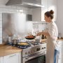 VEVOR 91x76 cm Stainless Steel Backsplash for Stove, Ultra Flat Splatter Guard, Wall Shield Range Hood Backsplash, Easy Clean Kitchen Wall Metal Panel, Pre-Drilled Holes for Easy Installation, Silver