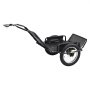 VEVOR Remolque para Bicicleta 145 kg con Ruedas Anchas de 40,6 x 7,6 cm, con Plataforma de 116,1 x 47 x 14 cm, Malla PVC, Reflectores y Protector de Acero para Caza, Camping y Transporte Agrícola