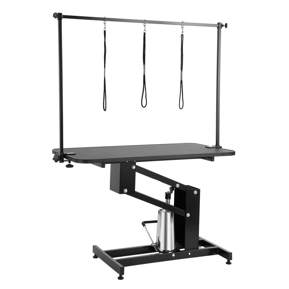 VEVOR Hydraulic Grooming Table, Pet Grooming Table, Dog Grooming Table for Medium/Small Dogs, Height-Adjustable Grooming Table, Non-Slip Tabletop/Dog Grooming Station, Max. 200 kg