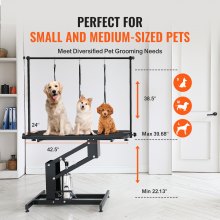 VEVOR Mesa Hidráulica para Cuidado de Mascotas 108 x 61 cm Altura Ajustable