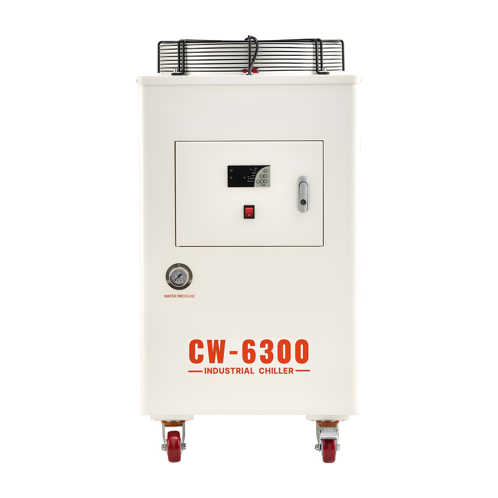 VEVOR Enfriador de Agua Industrial 27.300 BTU/h, Sistema de Enfriamiento de Enfriador de Agua con Compresor, Caudal Máximo de 18,5 GPM, Tanque de 40 L, para Máquina de Grabado y Corte Láser de CO2