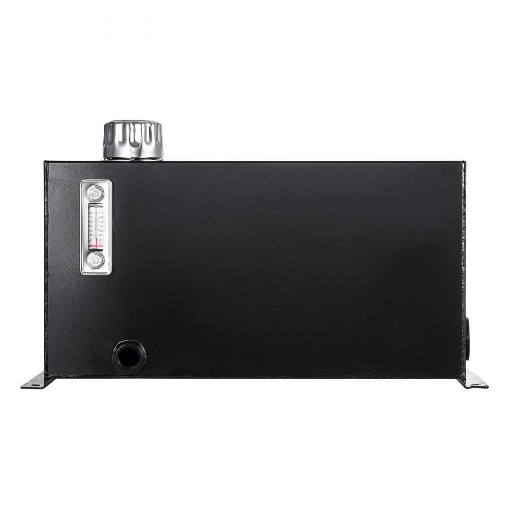 VEVOR Depósito de Fluido Hidráulico 37,8 L Tanque de Combustible de Acero Tanque de Transferencia de Gasolina con Filtro Medidor de Temperatura Tapa de Respiradero para Tractores y Camiones, Negro