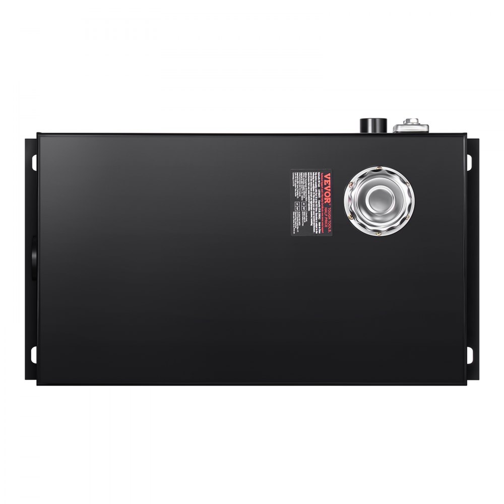 VEVOR Depósito de Fluido Hidráulico 37,8 L Tanque de Combustible de Acero Tanque de Transferencia de Gasolina con Filtro Medidor de Temperatura Tapa de Respiradero para Tractores y Camiones, Negro
