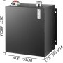 VEVOR Tanques de Aceite Hidráulico Negro 25 Galones 61x53x33 cm Tanque de Acero Hidráulico de Servicio Pesado Tanques de Transferencia de Gasolina con Filtro Indicador de Temperatura Respiradero