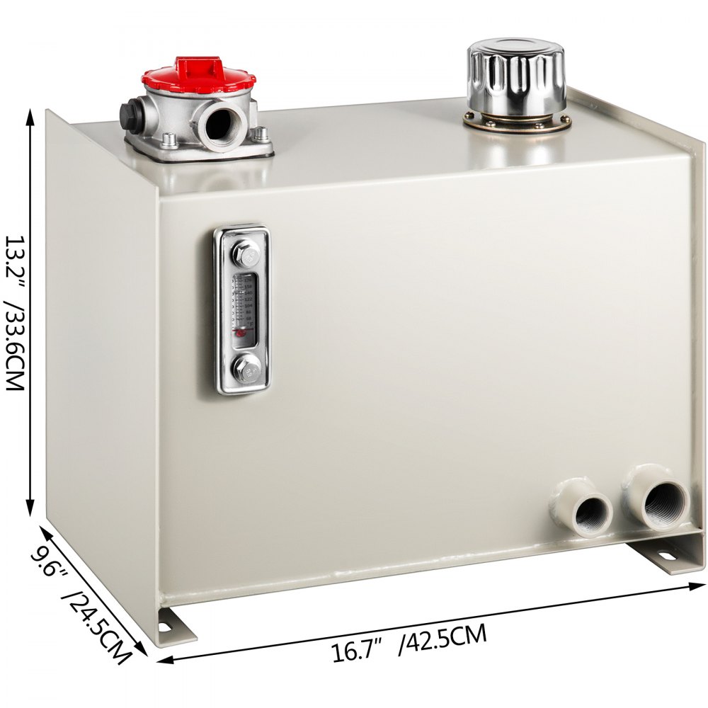 Tanque De Aceite Hidráulico, Tanque De Combustible 25 L, Con Indicador Y Filtro