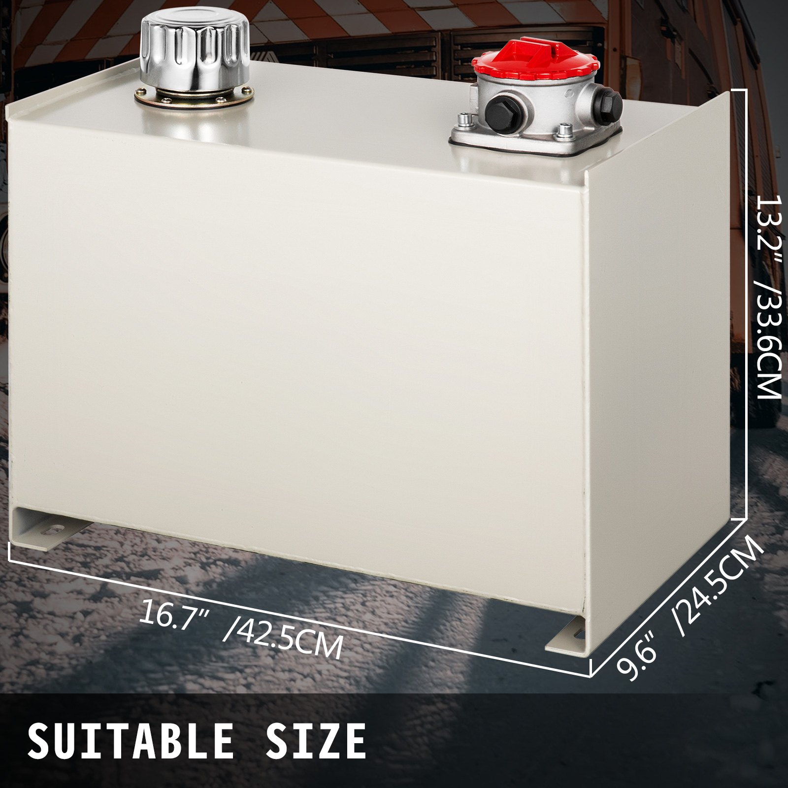 Tanque De Aceite Hidráulico, Tanque De Combustible 25 L, Con Indicador Y Filtro