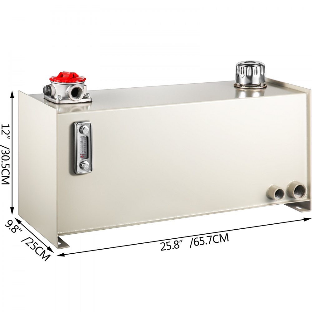 Tanque De Combustible Hidráulico 40l Depósito Hidráulico Con Indicador Y Filtro