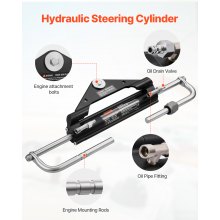 VEVOR Kit de Dirección Hidráulica para Fueraborda 150 HP 550 x 145 x 60 mm Negro