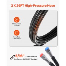 VEVOR Kit de Dirección Hidráulica para Fueraborda 150 HP 550 x 145 x 60 mm Negro