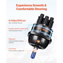 VEVOR Kit de Dirección Hidráulica Fueraborda 90 HP para Embarcaciones Marinas
