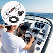 VEVOR Kit de Dirección Hidráulica Fueraborda 90 HP para Embarcaciones Marinas