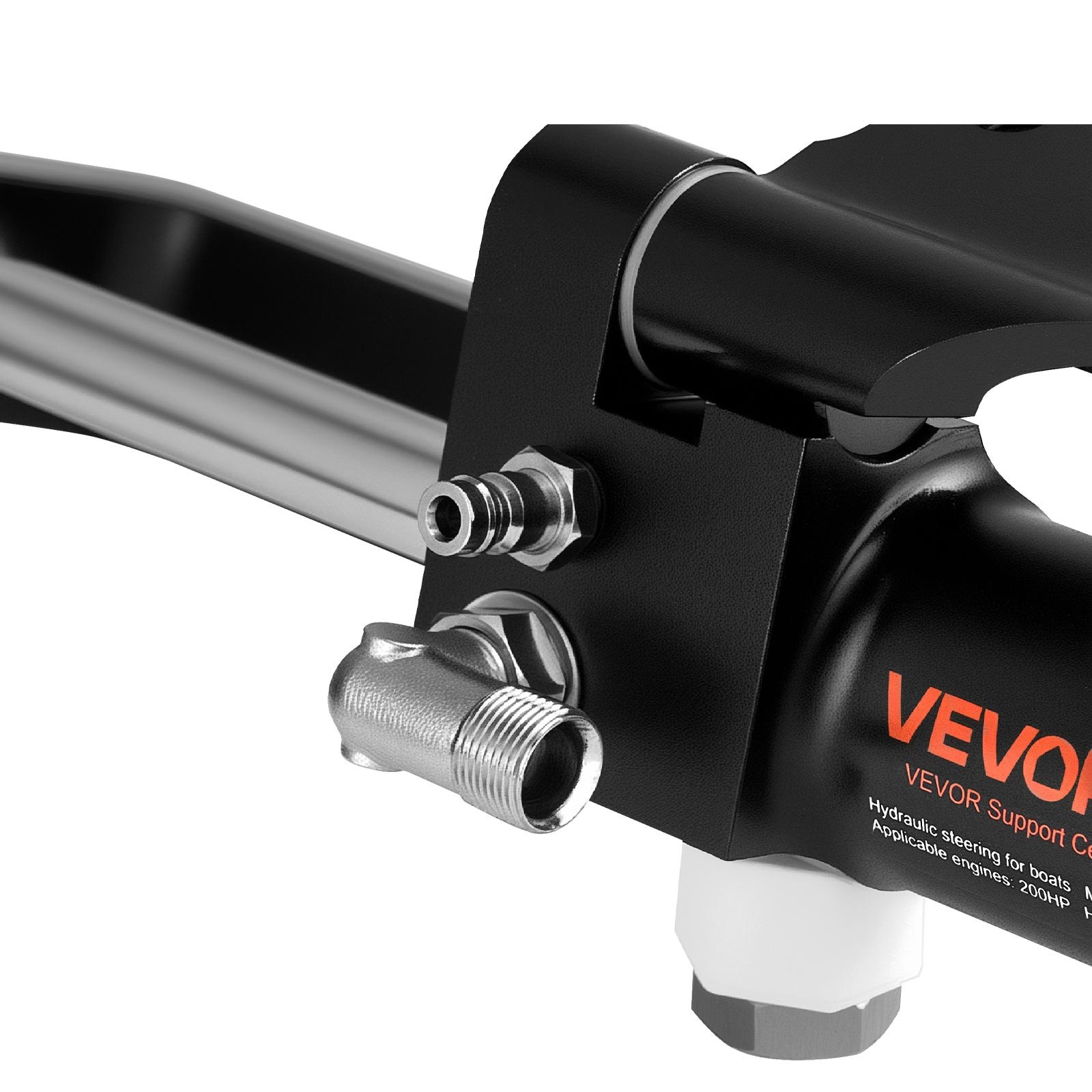VEVOR Kit de Sistema de Dirección Hidráulica Fueraborda 150kW (200 HP), con Bomba de Timón de 6,9 MPa/1000 psi, Cilindro de Bloqueo Bidireccional, Manguera de 7,9 m, para Una Sola Estación y Un Solo Motor