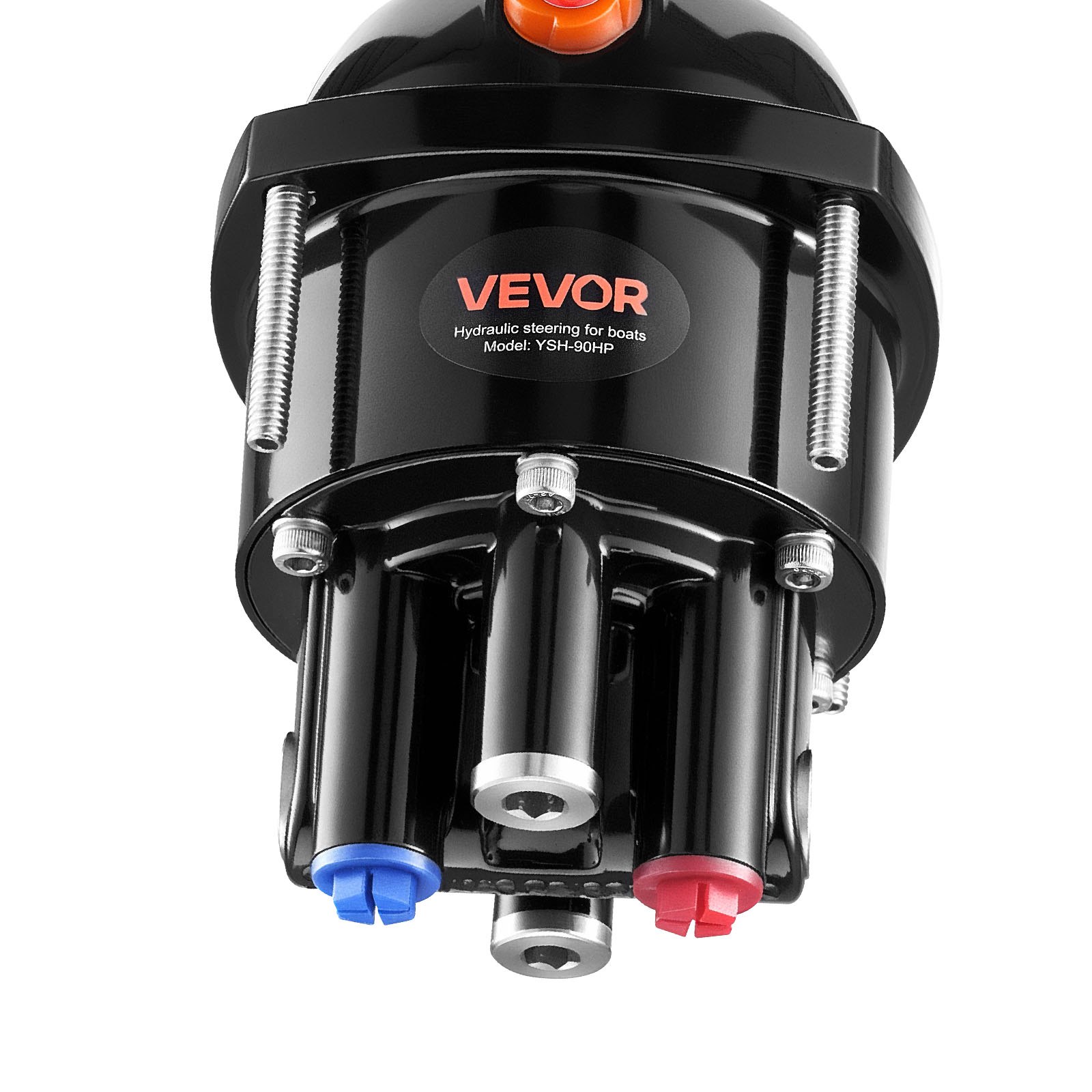 VEVOR Kit de Sistema de Dirección Hidráulica Fueraborda de 70kW (90 HP), con Bomba de Timón de 6,9 MPa/1000 psi, Carcasa de Aleación de Aluminio, Válvula de Retención para Barcos de Pesca, Veleros Pequeños