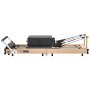 VEVOR Pilates Reformer 2.4 m Foldable Pilates Machine 181 kg Maple Wood, for Home Use and Gym Workout, with Jump Board, Music Wire Springs, and Sitting Box, Suitable for Advanced and Beginners Users