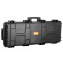 VEVOR Estuche Largo para Armas 109 cm Estuche Rígido para Rifle 3 Capas de Acolchado de Espuma Maletín para Rifle de Caza, con Cerradura, PP, Impermeable, Transporte Conveniente con Ruedas para Rifle