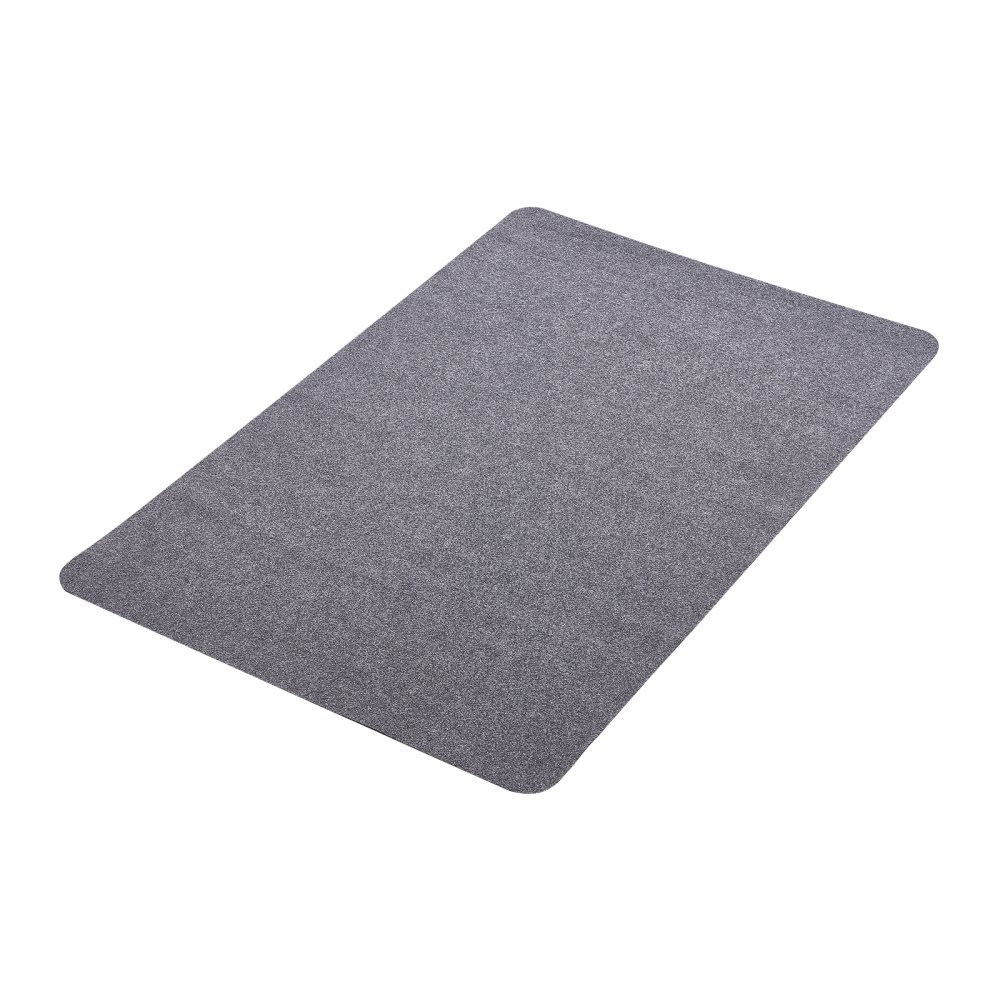 VEVOR Chair Mat, 897 x 1396 mm Office Chair Mat for Hard Floors, Floor Protector for Rolling Chairs, Polyester Surface, Non-Slip & Easy to Clean, Smooth Glide Under Desk Rug for Home Office (Dark Grey)