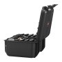 VEVOR Estuche Rígido para Pistola con Revestimiento de Espuma XPE, Funda para 4 Pistolas, Resistente al Agua y Polvo con Interior Personalizable y Asa 404 x 319 x 192 mm, Negro, Cumple con la TSA