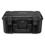 VEVOR Estuche Rígido para Pistola con Revestimiento de Espuma XPE, Funda para 4 Pistolas, Resistente al Agua y Polvo con Interior Personalizable y Asa 404 x 319 x 192 mm, Negro, Cumple con la TSA