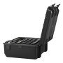 VEVOR Estuche Rígido para Pistola con Revestimiento de Espuma XPE, Funda para 5 Pistolas, Resistente al Agua y Polvo con Interior Personalizable y Asa 475 x 415 x 215 mm, Negro, Cumple con la TSA
