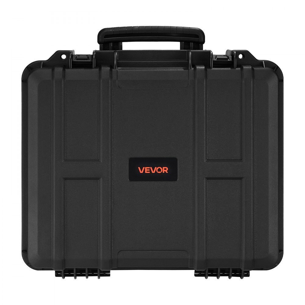 VEVOR Estuche Rígido para Pistola con Revestimiento de Espuma XPE, Funda para 7 Pistolas, Resistente al Agua y Polvo con Interior Personalizable y Asa 491 x 434 x 211 mm, Negro, Cumple con la TSA
