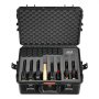 VEVOR Estuche Rígido para Pistola con Revestimiento de Espuma XPE, Funda para 8 Pistolas, Resistente al Agua y Polvo con Interior Personalizable y Asa 556 x 455 x 225 mm, Negro, Cumple con la TSA