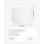 VEVOR Drum Lampshade 33 x 33 x 25 cm (top x bottom x height), 2 pcs. medium-sized replacement shades made of linen + PVC, lampshade for table lamps, floor lamps, pendant lights (cream-colored)