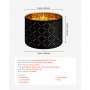 VEVOR Pantalla de Lámpara Forma de Tambor 2 Piezas 33x25 cm Tela TC y PET Estructura de Metal con Arpa Pantalla Cilíndrica para Lámparas de Mesa, de Pie, Colgantes Montaje Fácil, Hueco de Diamante