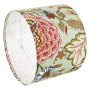 VEVOR Lampshade Drum 33 x 33 x 25 cm (top x bottom x height), 2 pcs. medium replacement shades made of linen + PVC, lampshade for table lamps, floor lamps, pendant lights (dark floral)
