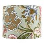 VEVOR Lampshade Drum 33 x 33 x 25 cm (top x bottom x height), 2 pcs. medium replacement shades made of linen + PVC, lampshade for table lamps, floor lamps, pendant lights (dark floral)