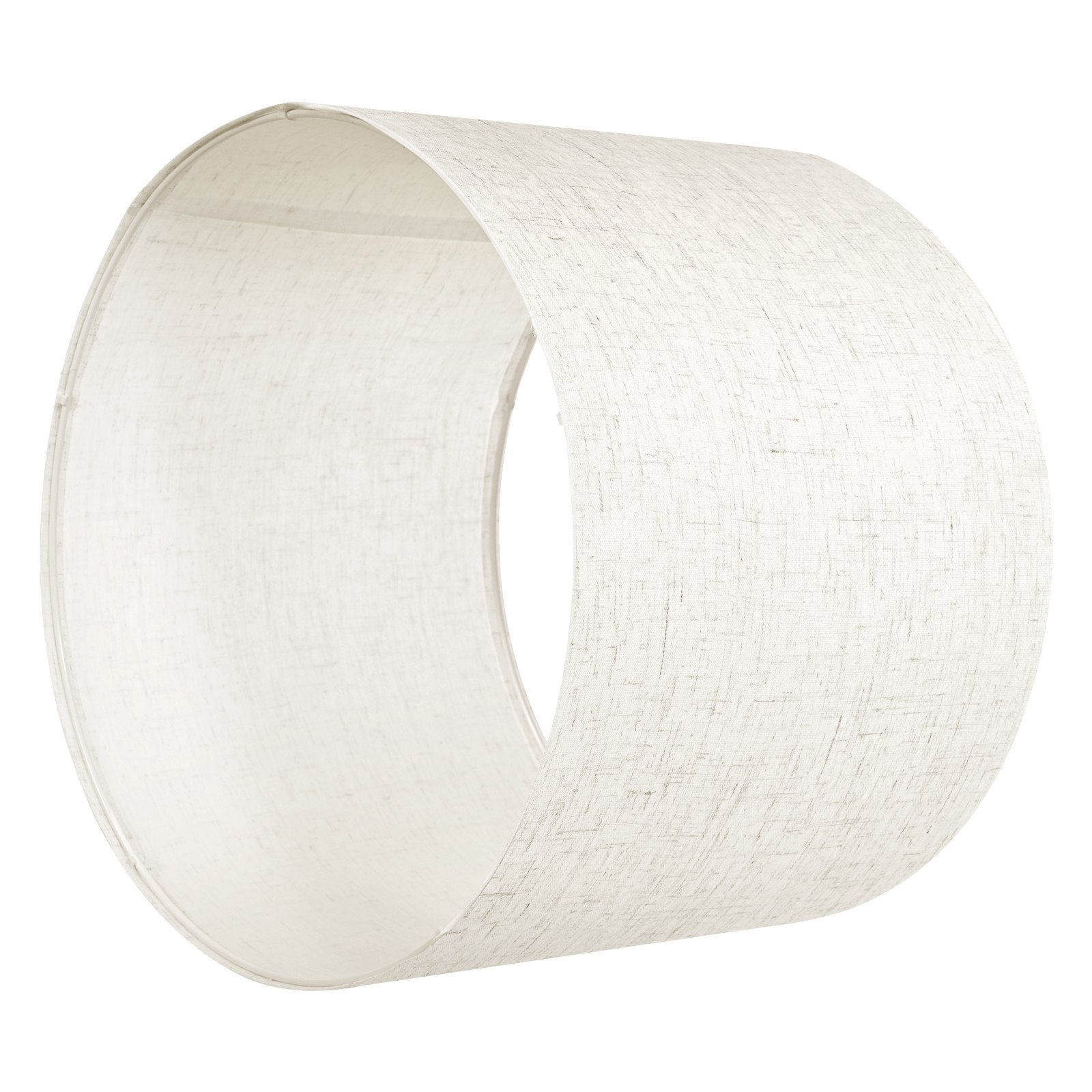 VEVOR Pantalla de Lámpara Forma de Tambor 2 Piezas 40x30 cm de Lino PVC Estructura de Metal Resistente con Arpa Pantalla Cilíndrica para Lámparas de Mesa, de Pie, Colgantes Montaje Fácil, Lino Claro