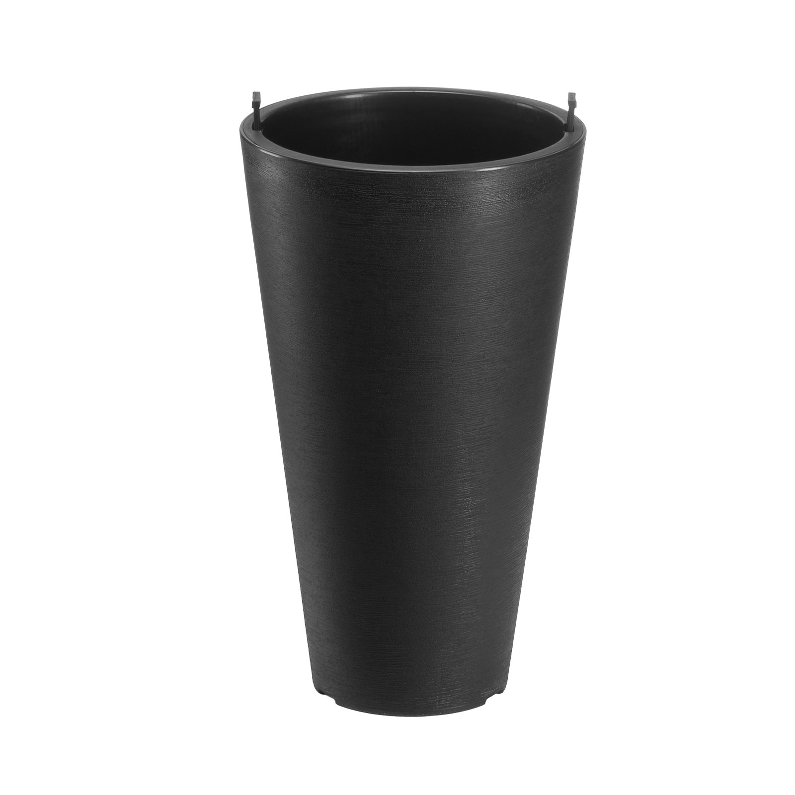 VEVOR Jardineras Altas de 590 mm 2 Piezas Jardineras Grandes para Plantas Jardineras Redondas Cónicas para Porche Delantero Macetas para Plantas de Árboles Diseño Moderno Drenaje Incorporado, Negro