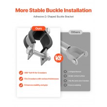 VEVOR 18 PCS Extensiones de Cerca de Alambre de Cadena, Extensor de Poste Galvanizado de Cerca de 69,5 cm, Soporte en U Brazo Extensible de Alambre de Púas para Evitar que Las Mascotas Salten