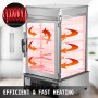 VEVOR Vaporizador Eléctrico Comercial de 5 Capas, Vaporizador de Alimentos Eléctrico Comercial de Acero Inoxidable, Armario Vitrina Calentador de Alimentos 900 W Vapor Comercial de Bollos 300 x 300 mm